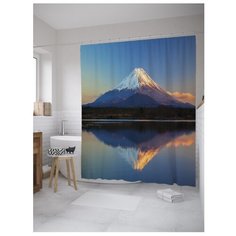 Штора для ванной JoyArty Река у подножья горы 180x200 (sc_10010) cиний
