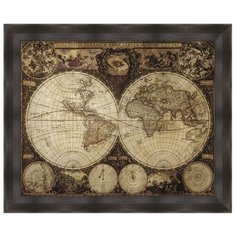 Картина Ekoramka Карта глобус 1 59х49 см