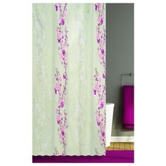 Штора для ванной Bath Plus Blossom Falling 180х200 бежевый/розовый