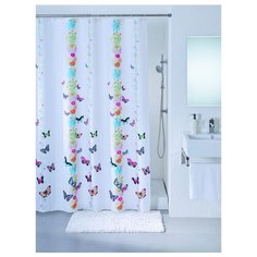 Штора для ванной Bath Plus Butterfly Show 180х200 белый