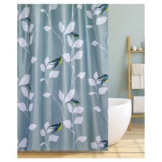 Штора для ванной Bath Plus Martlet 180х200 серый/белый