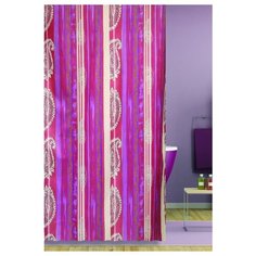 Штора для ванной Bath Plus Caterpillar 180х180 бордовый