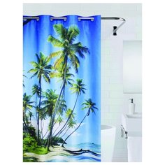 Штора для ванной Bath Plus Palma 180х200 синий/зеленый