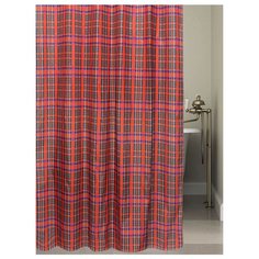 Штора для ванной Bath Plus England Plaid 180х200 красный