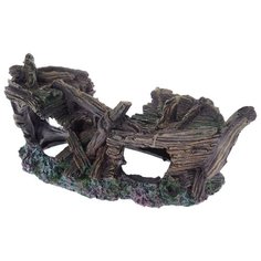 Грот BARBUS Лодка Decor 011 18x7x8.5 см коричневый