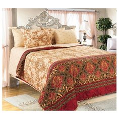 Покрывало Текс-Дизайн Императрица 180x210 см, коричневый/красный