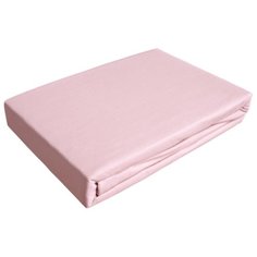 Простыня OLTEX трикотажная на резинке 140 х 200 см светло-розовый