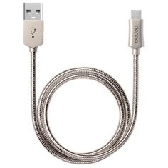 Кабель Deppa Steel USB - microUSB (72273) 1.2 м стальной