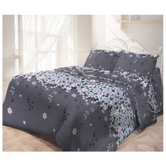 Постельное белье 1.5-спальное Самойловский текстиль Незабудка 70 х 70 см бязь серый