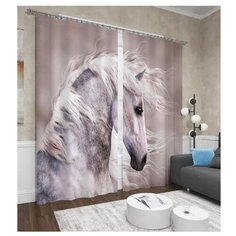 Фотошторы Сирень Безмятежность (ФШБЛ001-13535) на ленте 260 см серый