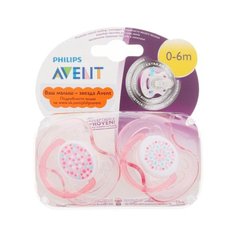 Пустышка силиконовая анатомическая Philips AVENT Freeflow SCF180/26 0-6 м (2 шт) розовый