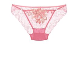 Le Cabaret Трусы слипы кружевные с низкой посадкой, размер 42-46, розовый/бледно-розовый