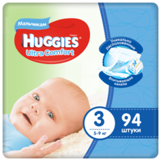 Huggies подгузники Ultra Comfort для мальчиков 3 (5-9 кг) 94 шт.