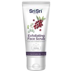 Sri Sri Aurveda скраб для лица Exfoliating Face Scrub с экстрактом Алоэ вера и винограда 100 г