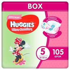 Huggies подгузники Ultra Comfort для девочек 5 (12-22 кг) 105 шт.