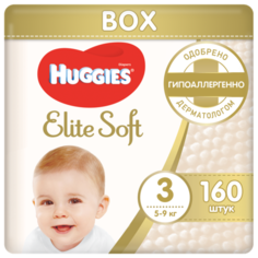 Huggies подгузники Elite Soft 3 (5-9 кг) 160 шт.