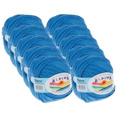 Пряжа Alpina Rene, 100 % хлопок, 50 г, 150 м, 10 шт., №087 бл.синий