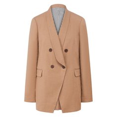 Жакет из смеси льна и хлопка Brunello Cucinelli
