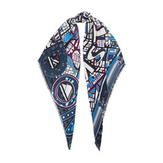 Платок Eleganzza синий 110x110 см