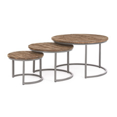 Набор кофейных столиков Bizzotto furniture Narvik 43х43х33, 58х58х40, 78х78х47 см