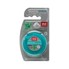 SPLAT Антибактериальная супертонкая зубная нить SPLAT Professional Dental Floss с волокнами серебра, МЯТА