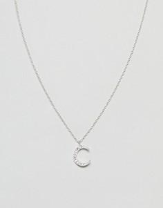 Серебряное ожерелье с кристаллами Swarovski от Accessorize-Серебряный