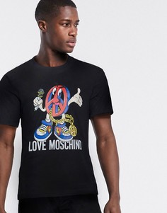 Футболка с принтом Love Moschino-Черный