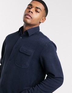 Флисовая рубашка с длинными рукавами Jack & Jones-Темно-синий
