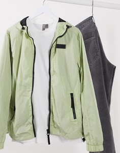 Зеленая куртка на молнии с капюшоном River Island-Зеленый