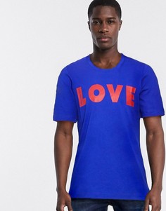 Футболка с логотипом Love Moschino-Синий