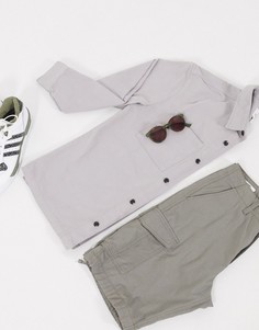 Свободная рубашка навыпуск River Island-Серый