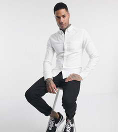 Белая приталенная рубашка из органического хлопка ASOS DESIGN Tall-Белый