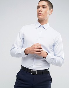 Строгая узкая рубашка из фактурной ткани Burton Menswear-Белый