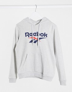 Худи серого цвета с классическим логотипом Reebok-Серый