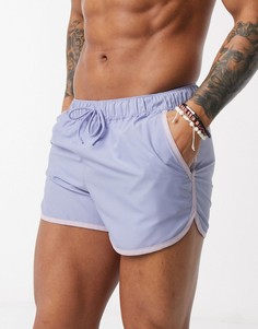 Фиолетовые короткие шорты для плавания ASOS DESIGN runner-Фиолетовый
