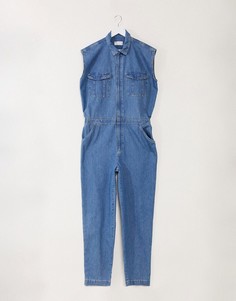 Синий джинсовый комбинезон без рукавов ASOS DESIGN