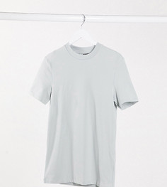Серая обтягивающая футболка с круглым вырезом ASOS DESIGN Tall-Серый