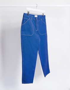 Ярко-синие классические джинсы ASOS DESIGN-Синий