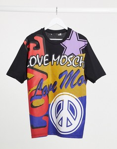 Футболка с принтом Love Moschino-Черный