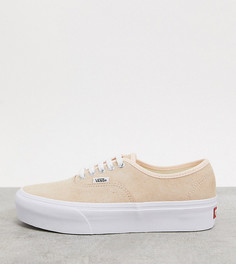 Замшевые кроссовки персикового цвета на платформе Vans Authentic эксклюзивно на ASOS-Розовый