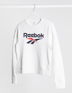 Белый свитшот с логотипом Reebok