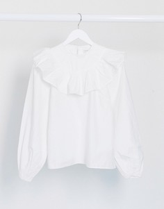 Поплиновая блузка Topshop-Кремовый