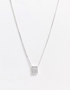 Серебристое ожерелье с кристаллами Pilgrim-Серебряный