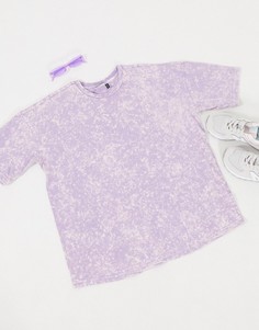 Выбеленная oversized-футболка ASOS DESIGN-Фиолетовый