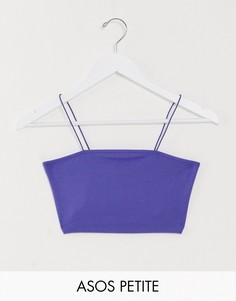 Фиолетовый кроп-топ на тонких бретельках ASOS DESIGN Petite