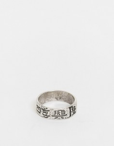 Серебристое кольцо с китайскими иероглифами ASOS DESIGN-Серебряный