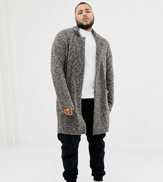 Серая плотная фактурная куртка ASOS DESIGN Plus-Серый