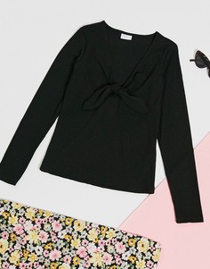 Черный топ с завязкой Vila