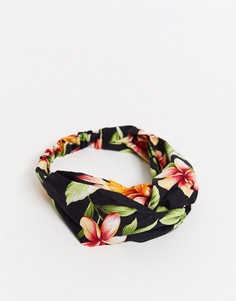 Повязка на голову с тропическим принтом ASOS DESIGN-Мульти