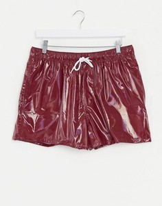 Красные короткие шорты для плавания ASOS DESIGN-Красный